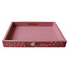 All the Luck in the World Large Beaded Square Velvet Display Tray - Bird and Bow