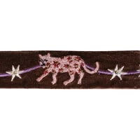 Large Beaded Square Velvet Display Tray - Leopards