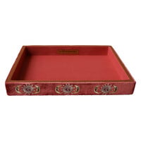 Large Beaded Square Velvet Display Tray - Sun and Moon