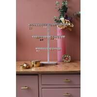 Oud Roze Velvet Oorbellen Display