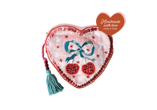 All the Luck in the World Beaded Sling Bag Cherry
