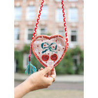 Beaded Sling Bag Cherry