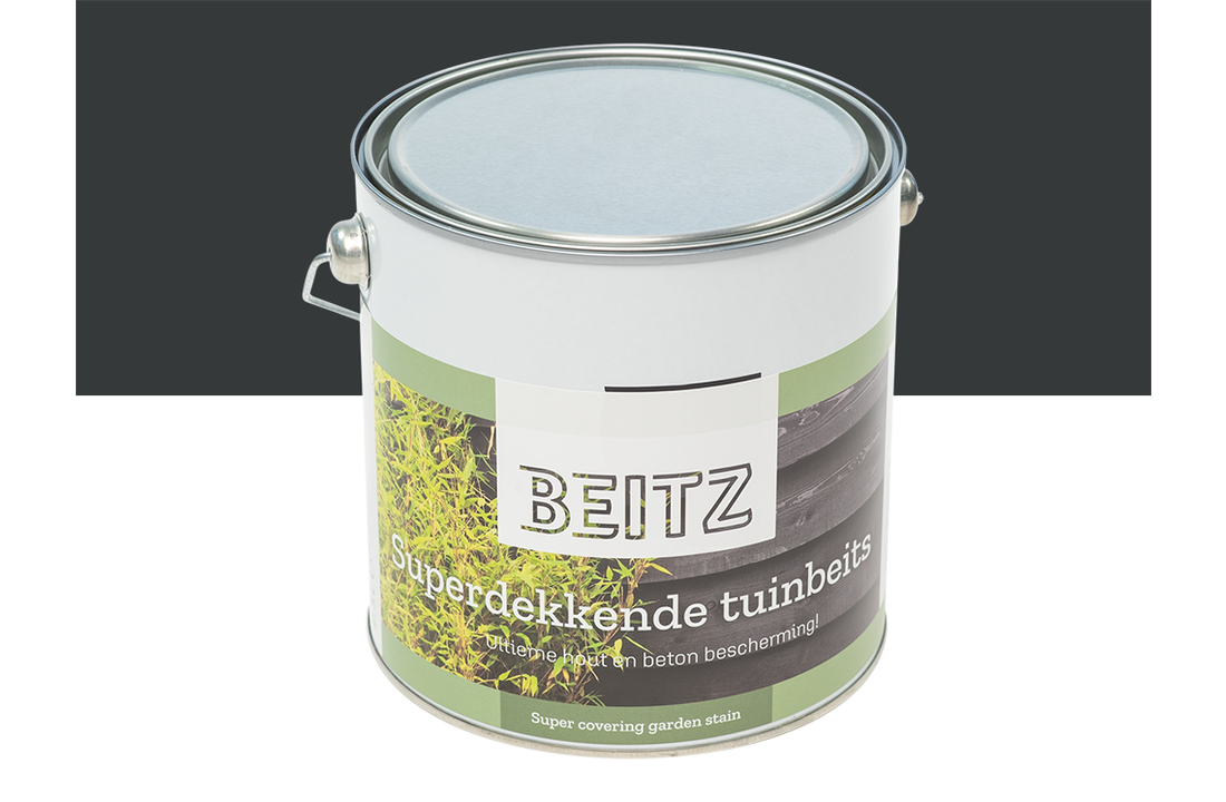 Tuinbeits Antraciet 2,5 Liter Superdekkend Voor en Beton - beitz - Beitz