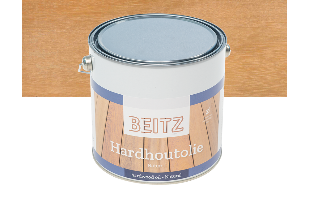 Beitz - Hardhout olie naturel 2,5 liter Plantaardig