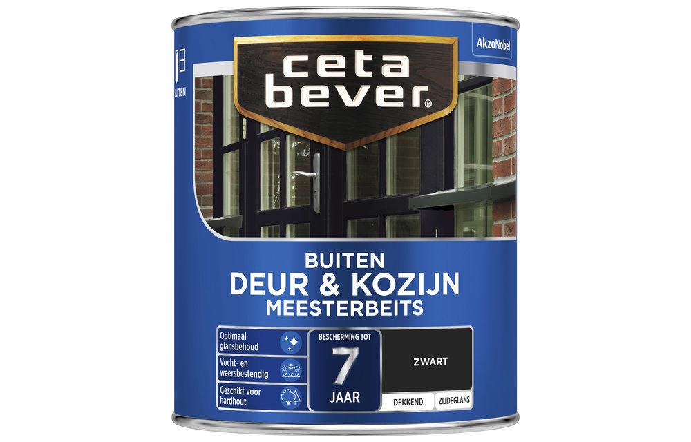 Meesterbeits Deuren & Kozijnen Zwart 0,75L Zijdeglans