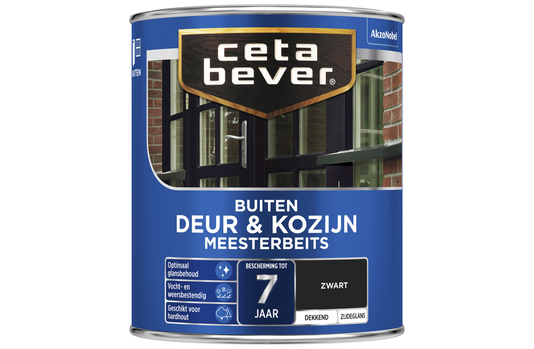 Meesterbeits Deuren & Kozijnen Zwart 0,75L Zijdeglans