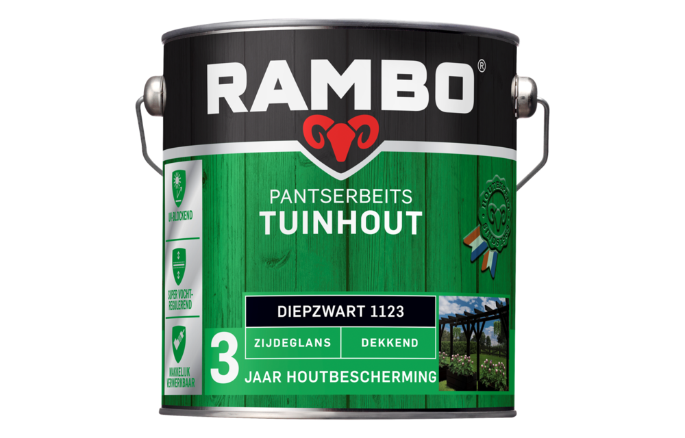 Rambo Pantserbeits Tuinhout Diepzwart 2,5L