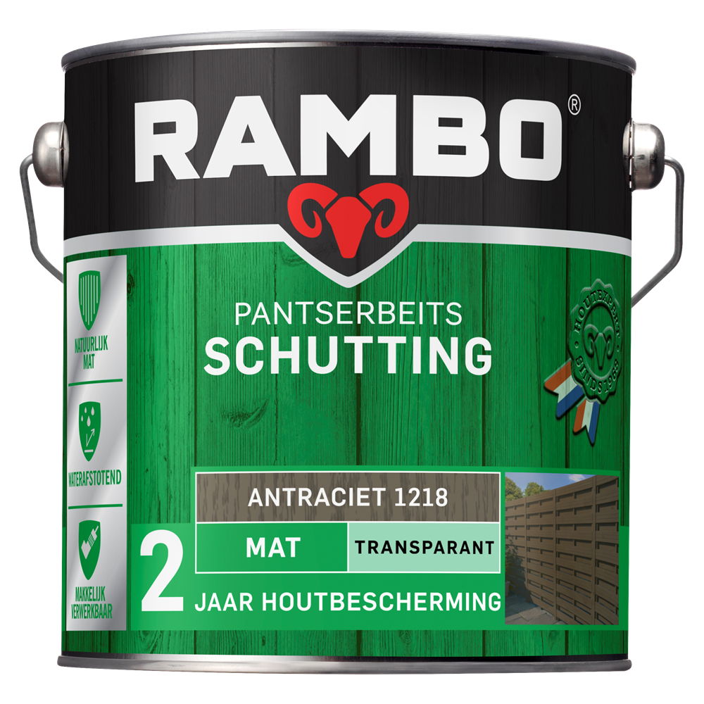 Rambo Beits Schutting Antraciet 2,5 Liter Mat - Beitz
