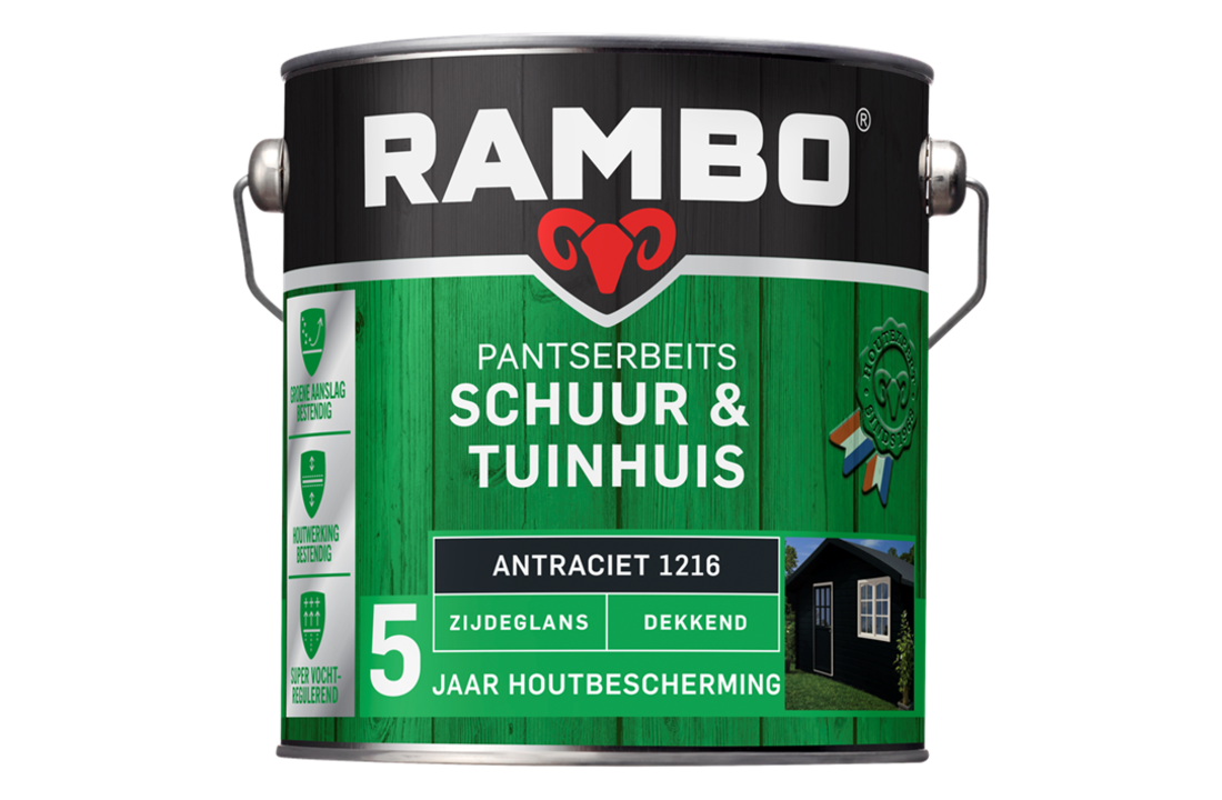 Rambo Schuur & Tuinhuis 0,75L Grijs -