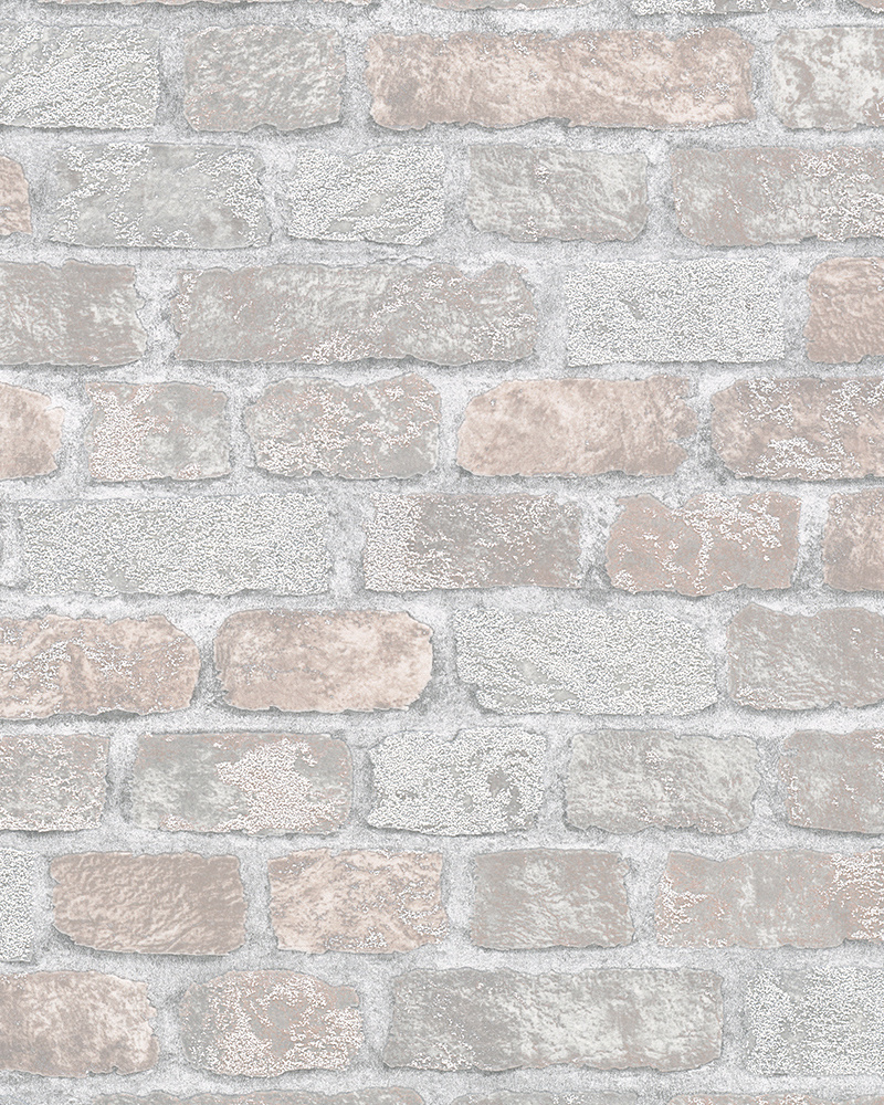 Assorti Behang Stenen Muur Bakstenen Grijs Beitz