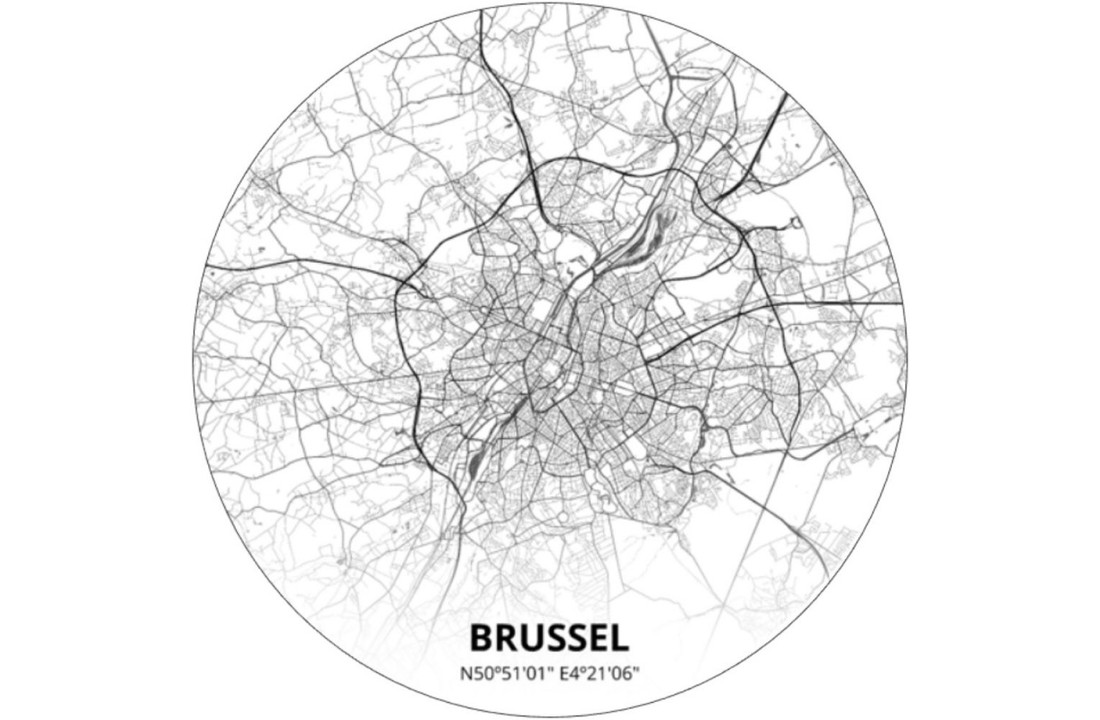 City Circles - Brussels 145CM vliesbehang