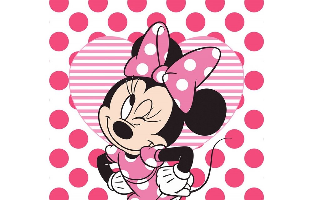 Kids at Home - Minnie & Hearts Fotobehang