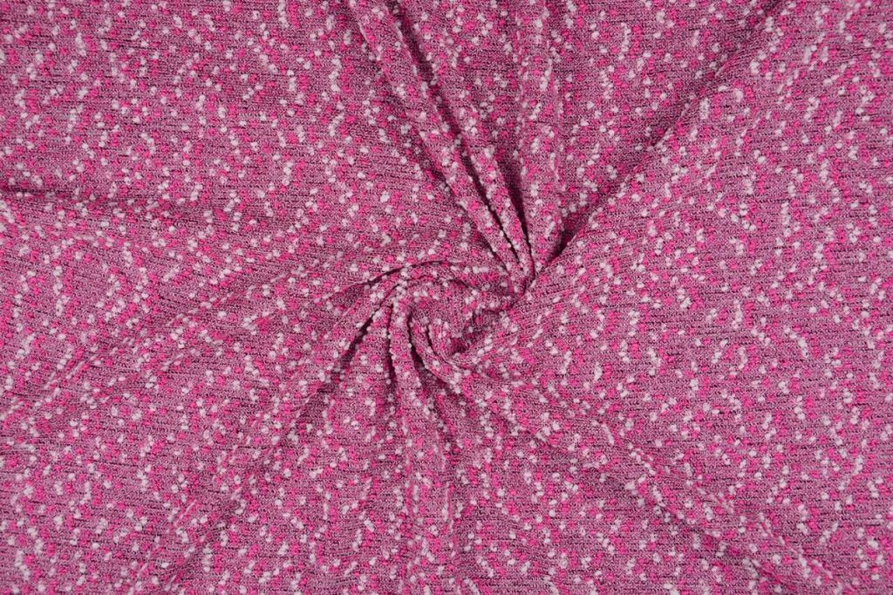 Bouclé Embroidered Fuchsia
