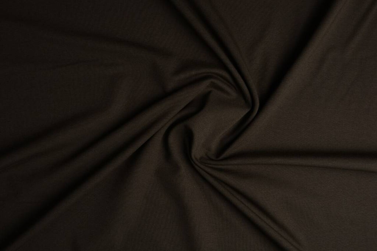 Oeko-Tex®  Jersey de Algodón Marrón Oscuro