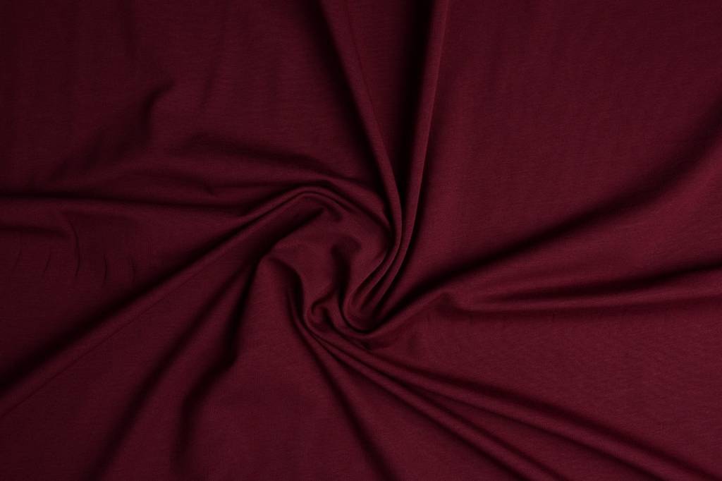 Jersey Stoff Baumwolle Dunkel Rot - Boelens Modestoffen