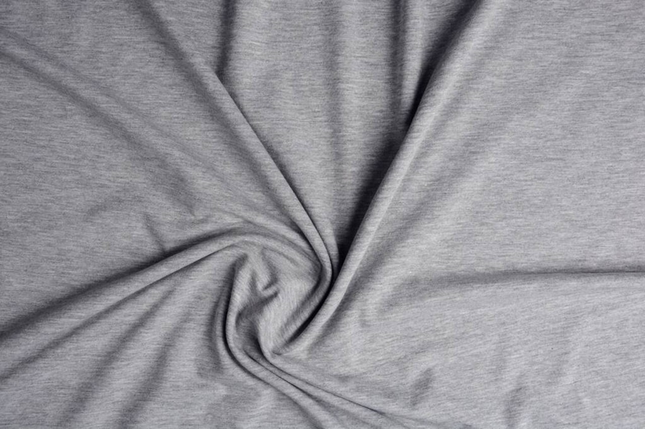 Oeko-Tex® Jersey Coton Gris Clair Melange Oeko-Tex® Jersey Coton Gris Clair Melange