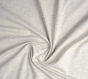 Oeko-Tex®  Jersey Stoff Baumwolle Creme Meliert Oeko-Tex®  Jersey Stoff Baumwolle Creme Meliert