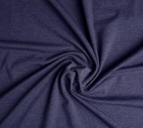 Oeko-Tex®  Jersey Stoff Baumwolle Dunkel jeans Meliert