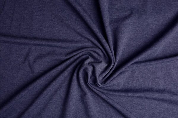 Oeko-Tex®  Jersey de Algodón Denim Oscuro Jaspeado