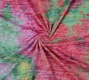 Jersey Wena Tie and Dye Pink-green Jersey Wena Tie and Dye Pink-green