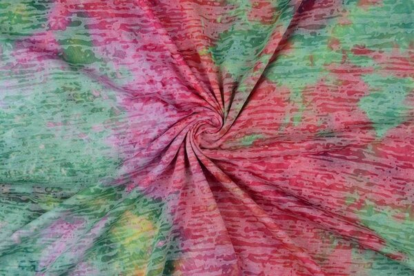 Jersey Tie and Dye Wena Roze-groen