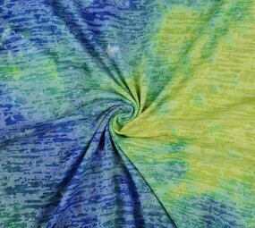 Jersey Tie and Dye Wena Blauw-groen