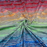 Jersey Viscose Kleine Streep Multicolor 1