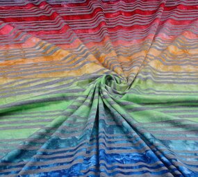 Jersey Viscose Kleine Streep Multicolor 1