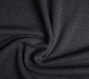 Oeko-Tex®  SweatStoff Dunkelgrau Meliert Oeko-Tex®  SweatStoff Dunkelgrau Meliert