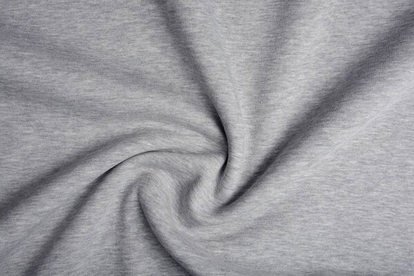 Oeko-Tex®  SweatStoff Hellgrau Meliert Oeko-Tex®  SweatStoff Hellgrau Meliert