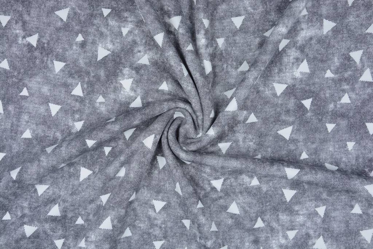 SweatStoff Alpenfleece Dreieck Mit Schatten Grau