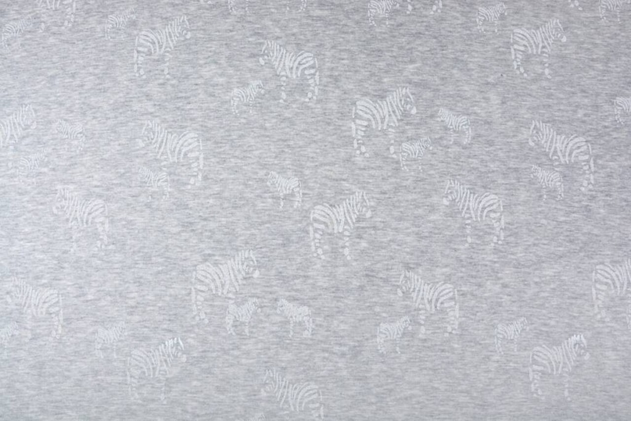 SweatStoff Alpenfleece Zebra Glitzer Silber