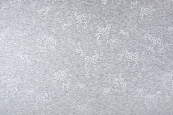 SweatStoff Alpenfleece Zebra Glitzer Silber