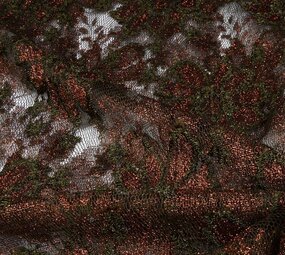 Kant Bloemen Bruin - army groen Kant Bloemen Bruin - army groen