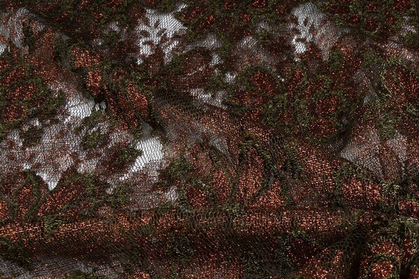 Lace flowers Brown - army green Lace flowers Brown - army green