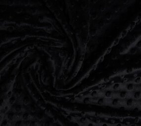 Minky Fleece Stoff Schwarz Minky Fleece Stoff Schwarz