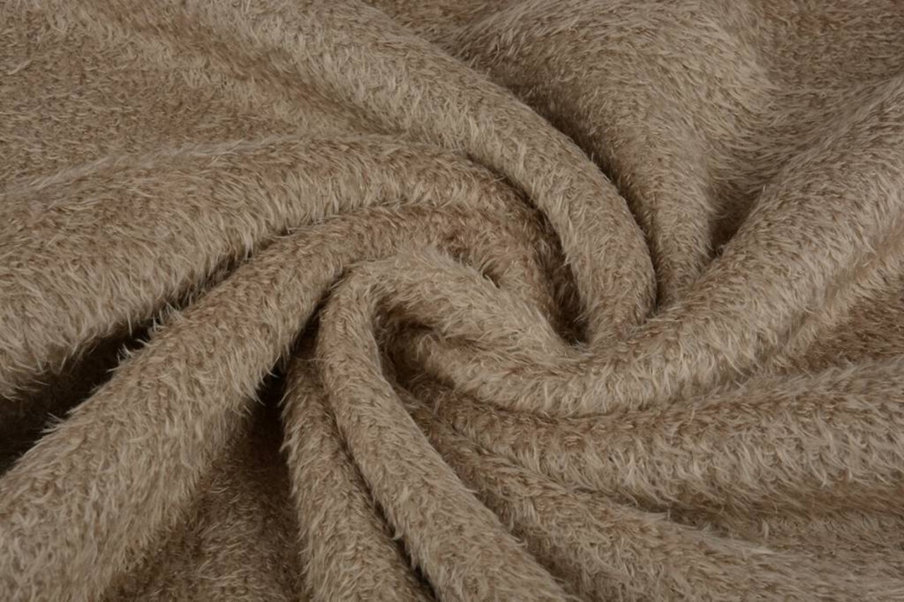 Maus-Haar Fleece Dunkel zand