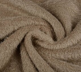 Muishaar fleece Donker zand