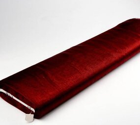 Organza Stoff Two-Tone Bordeaux-Schwarz
