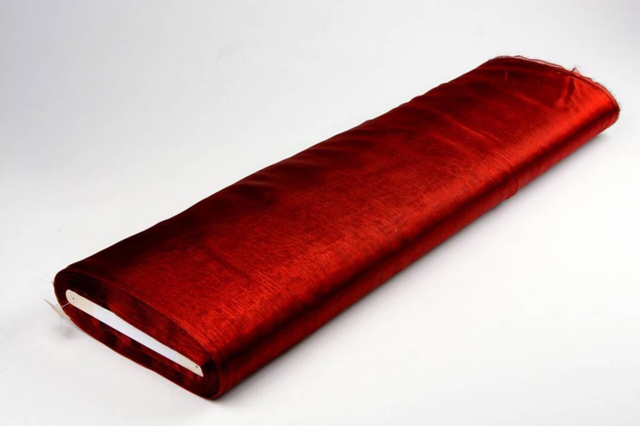 Organza Stoff Two-Tone Rot-Schwarz