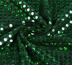 Sequins on Lurex Dark Green Sequins on Lurex Dark Green