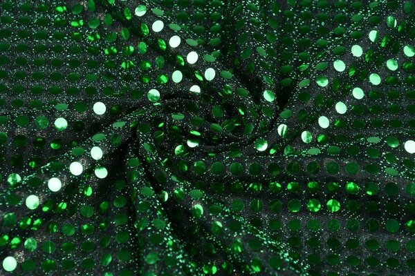 Paillettes sur Lurex Vert Foncé Paillettes sur Lurex Vert Foncé