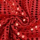 Sequins on Lurex Red