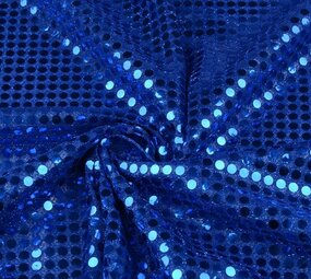 Sequins on Lurex Cobalt Blue