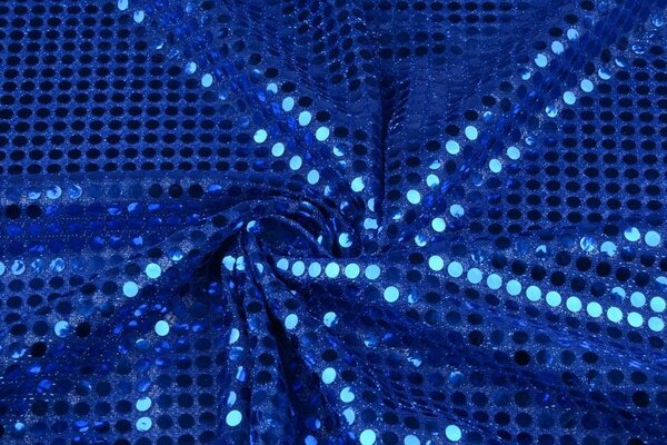 Lentejuelas sobre Lúrex Azul Cobalto