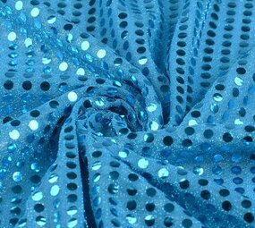 Pailletten op Lurex Aqua