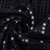 Paillettes sur Lurex Noir