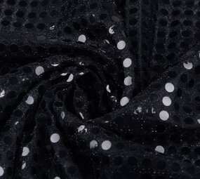 Pailletten, Flitter auf Lurex Schwarz