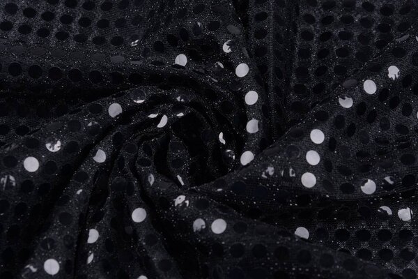 Pailletten op Lurex Zwart Pailletten op Lurex Zwart
