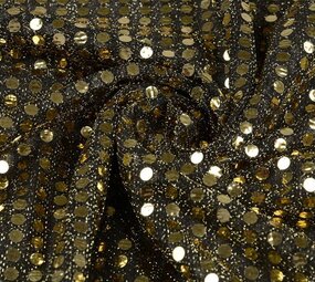 Sequins on Lurex Black-gold Sequins on Lurex Black-gold
